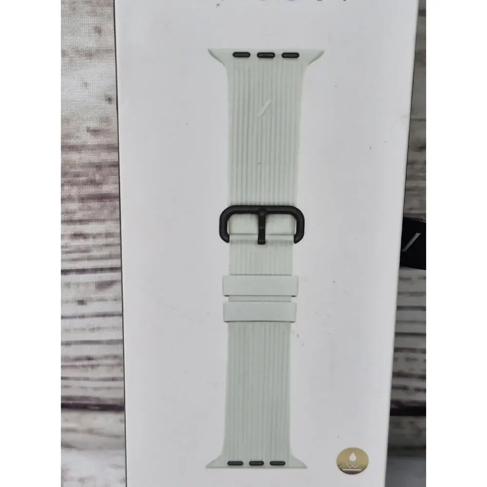 Native Union Curve Strap For Apple Watch Green Textured Silicone Fits 42/44 MM